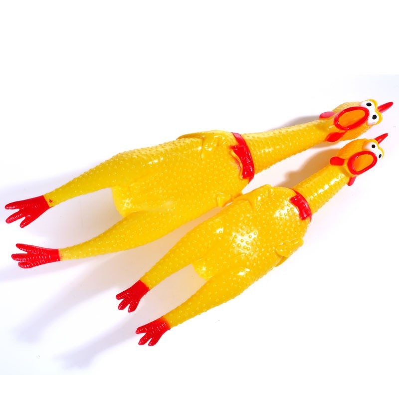 Brinquedo em formato de frango de borracha para pets Vasilissa Store