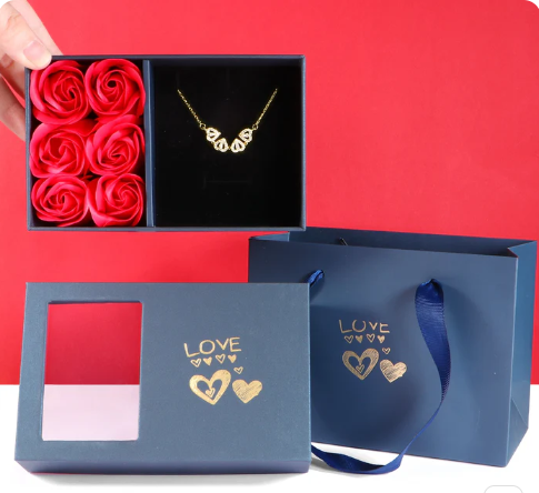 Colar Amor de Mãe + Caixa com 6 Rosas Vasilissa Store
